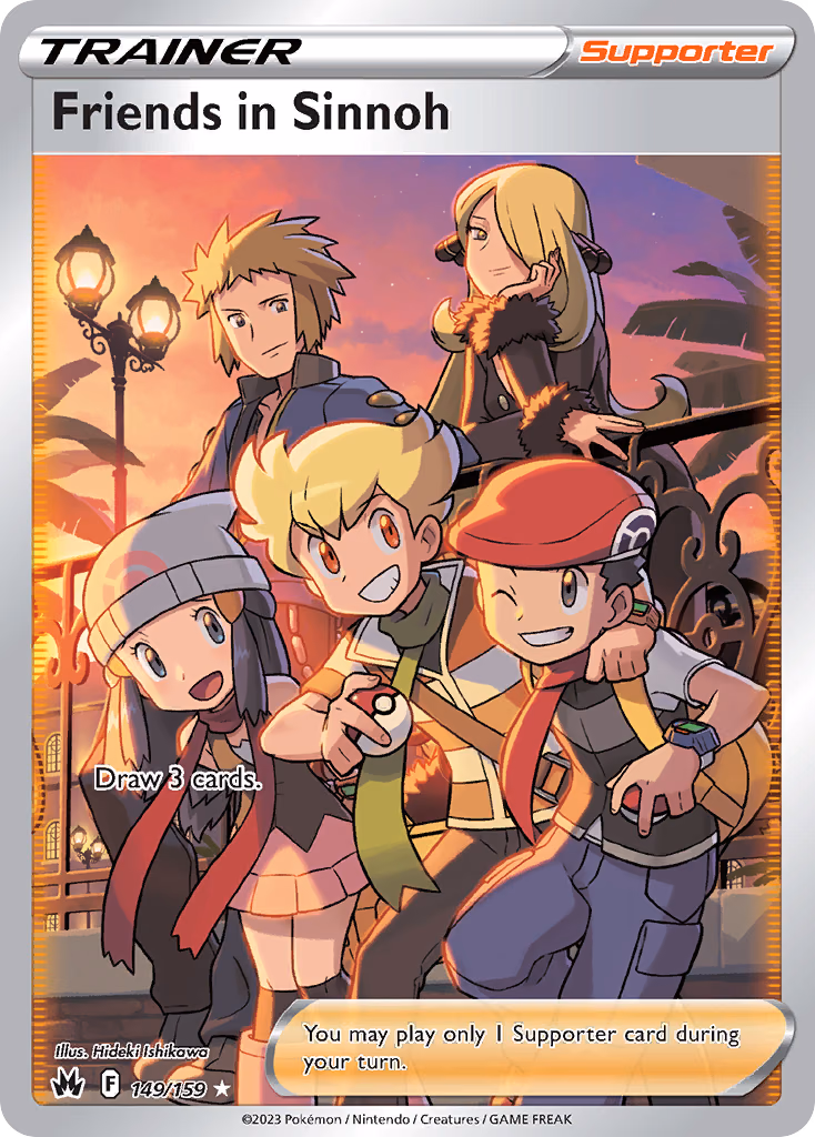 Friends in Sinnoh Pokemon card (149/159, Crown Zenith)