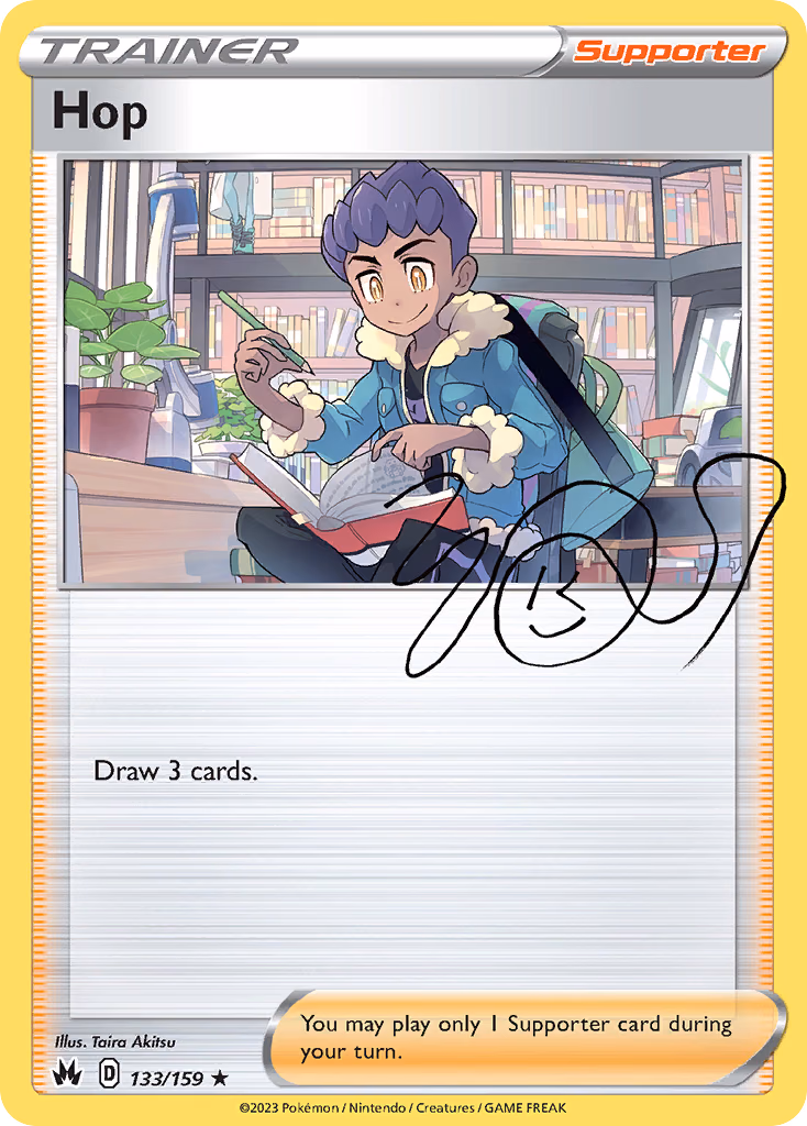 Hop Pokemon card (133/159, Crown Zenith)