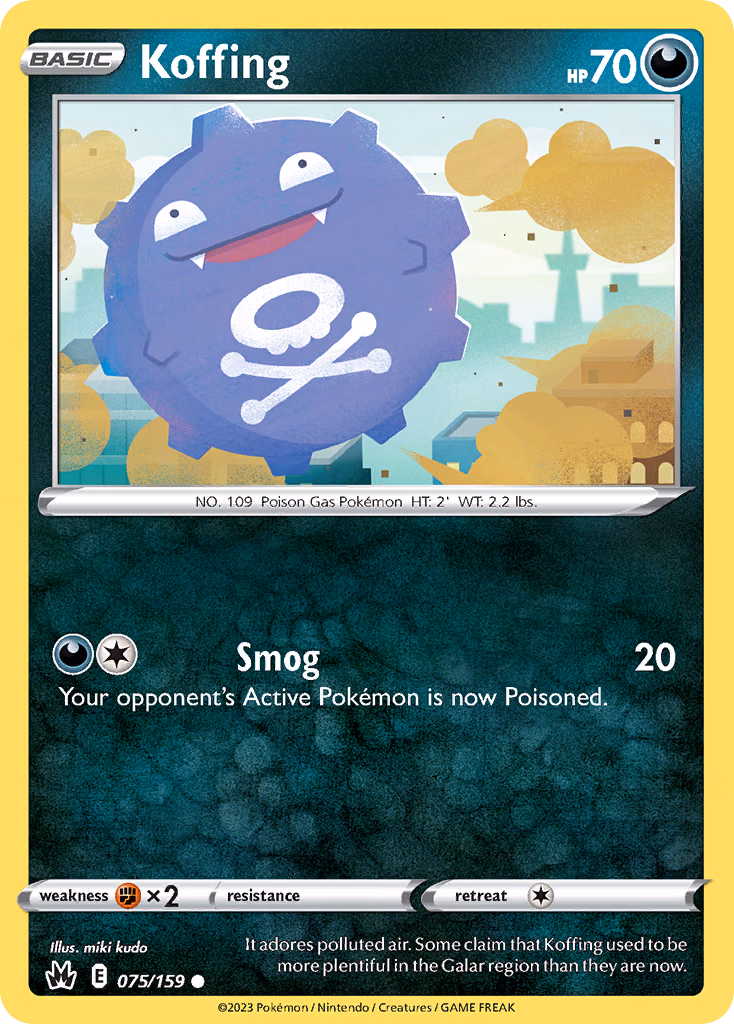 Koffing Pokemon card (075/159, Crown Zenith)