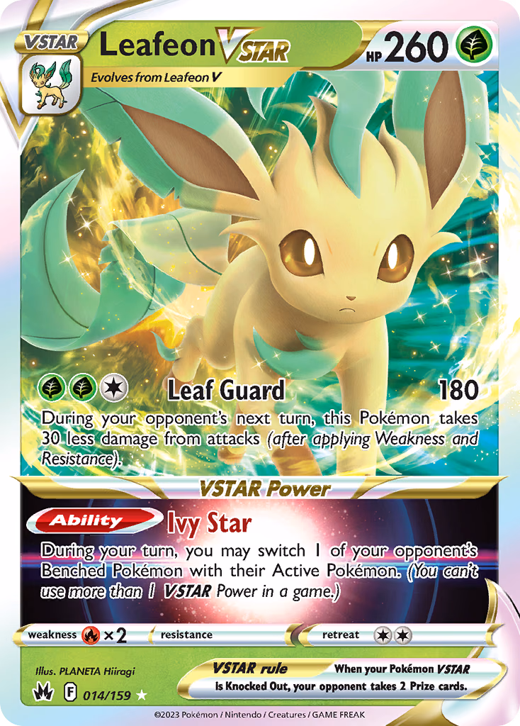 Leafeon VSTAR Pokemon card (014/159, Crown Zenith)