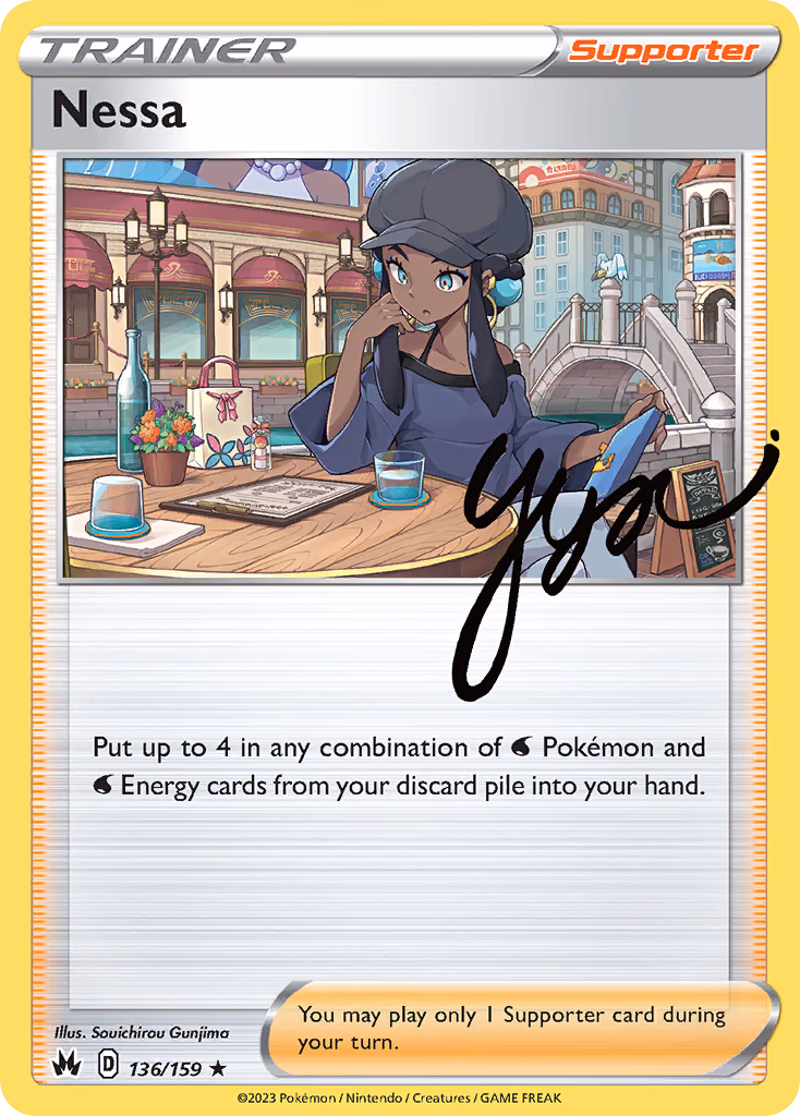 Nessa Pokemon card (136/159, Crown Zenith)