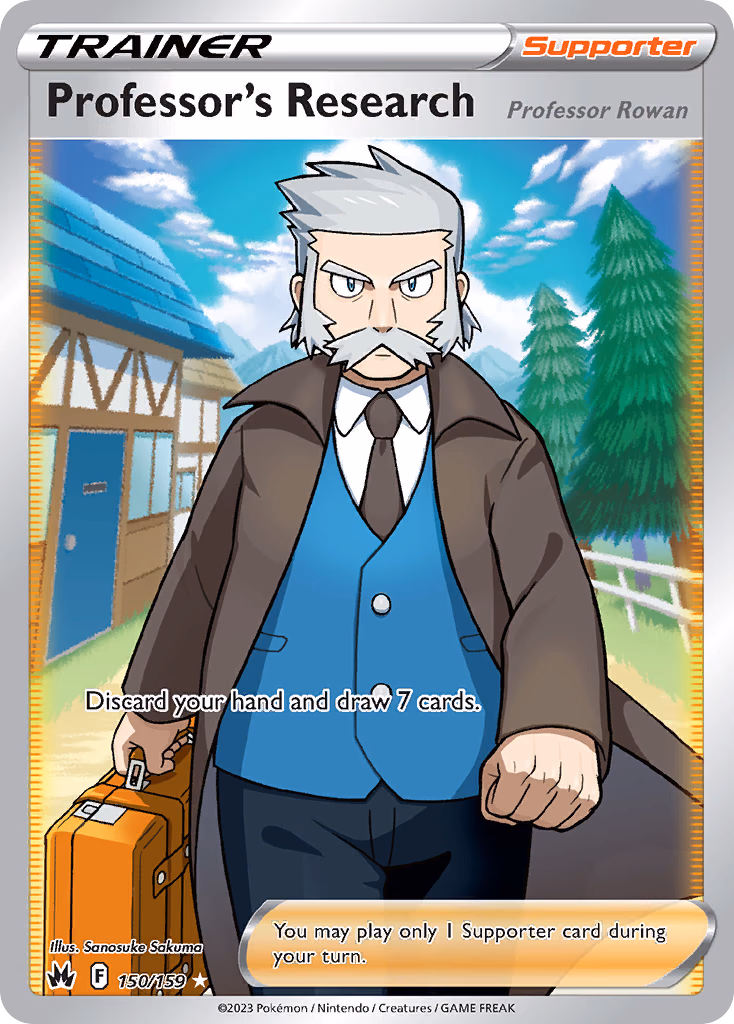 Professor's Research Pokemon card (150/159, Crown Zenith)