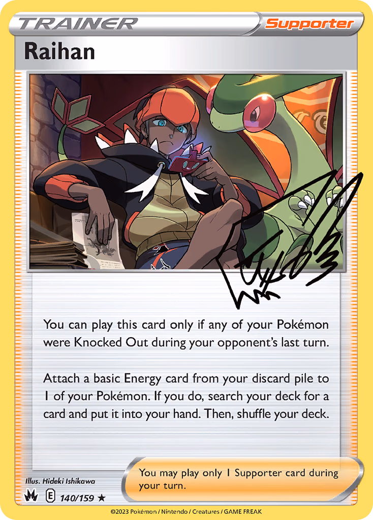 Raihan Pokemon card (140/159, Crown Zenith)