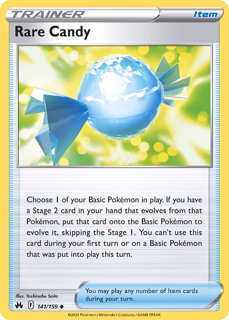 Rare Candy Pokemon card (141/159, Crown Zenith)