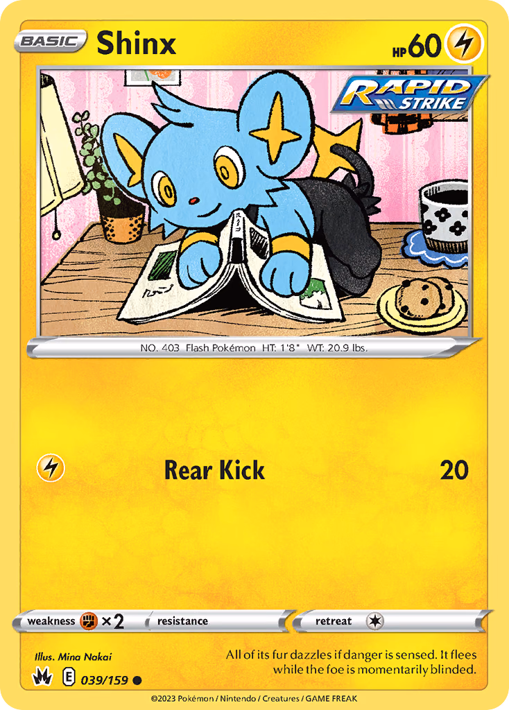 Shinx Pokemon card (039/159, Crown Zenith)