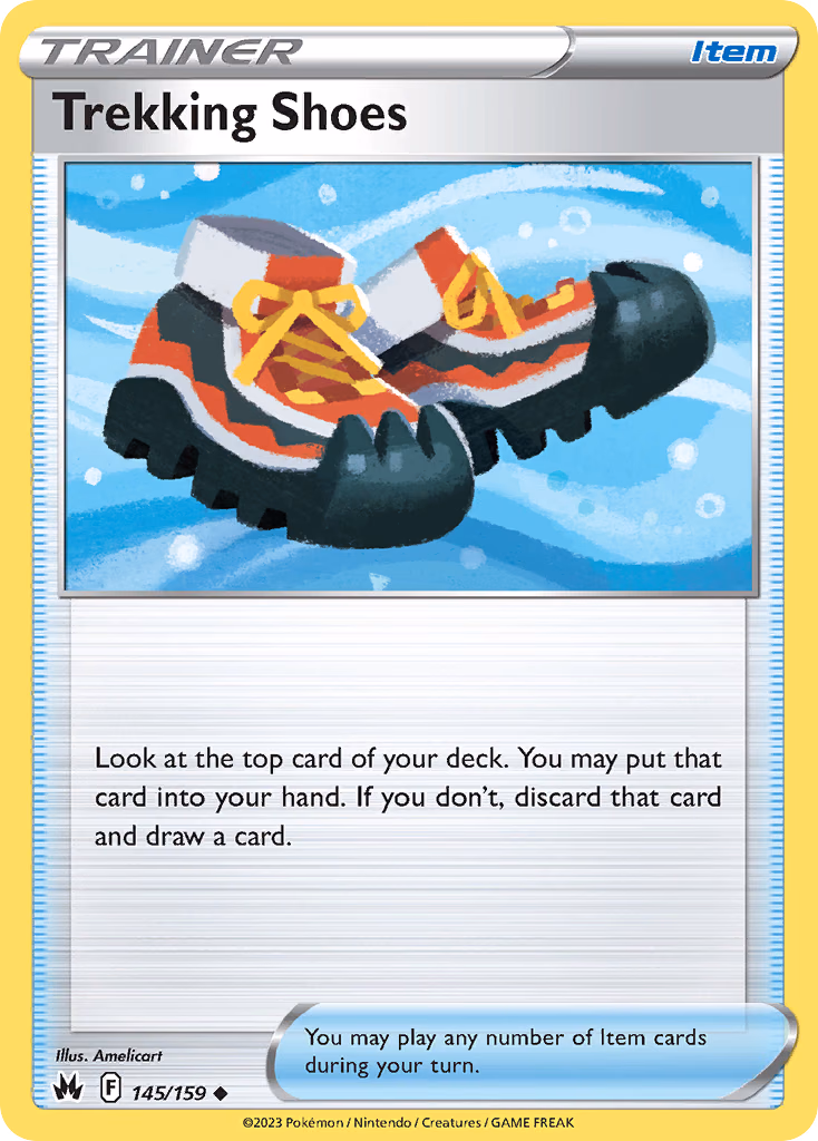 Trekking Shoes Pokemon card (145/159, Crown Zenith)