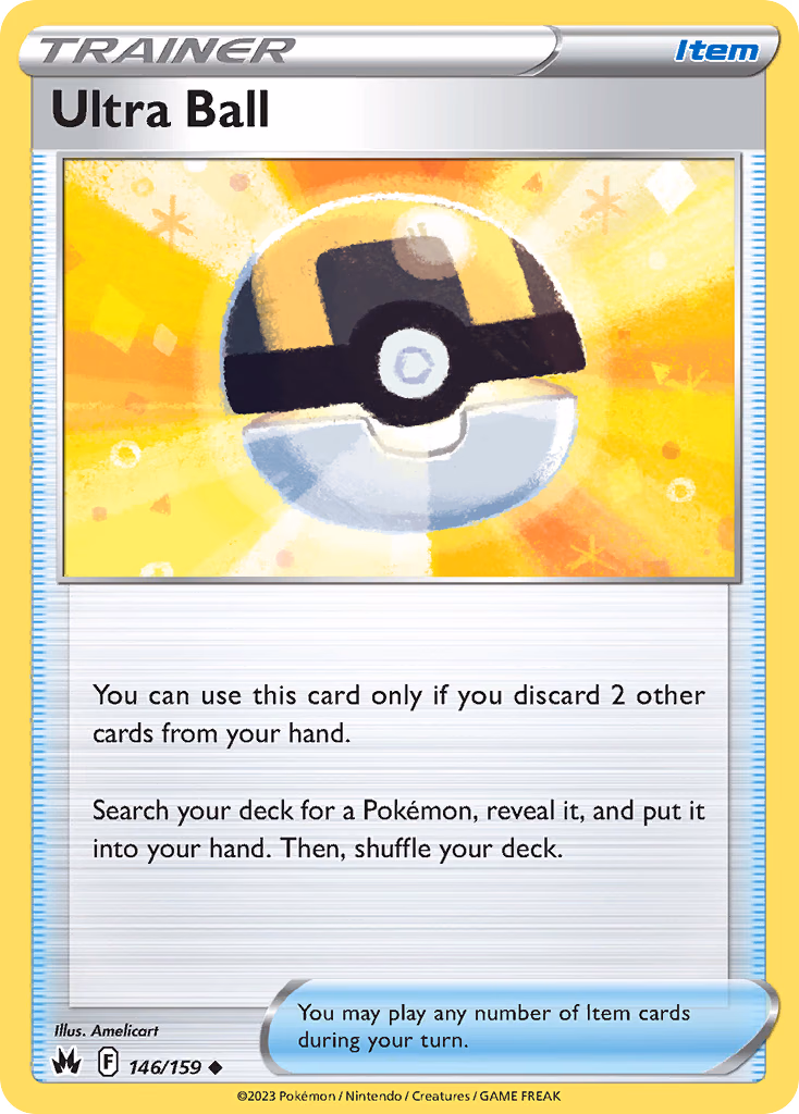 Ultra Ball Pokemon card (146/159, Crown Zenith)