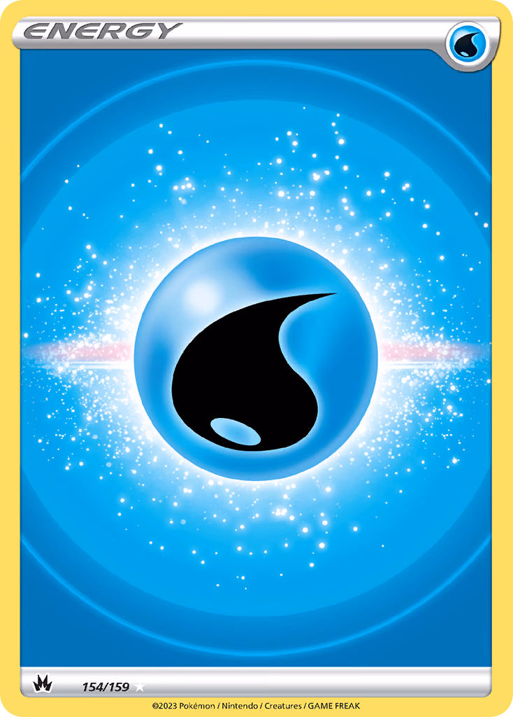 Water Energy Pokemon card (154/159, Crown Zenith)
