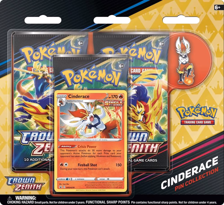 Pokemon Crown Zenith Pin Collection [Cinderace]