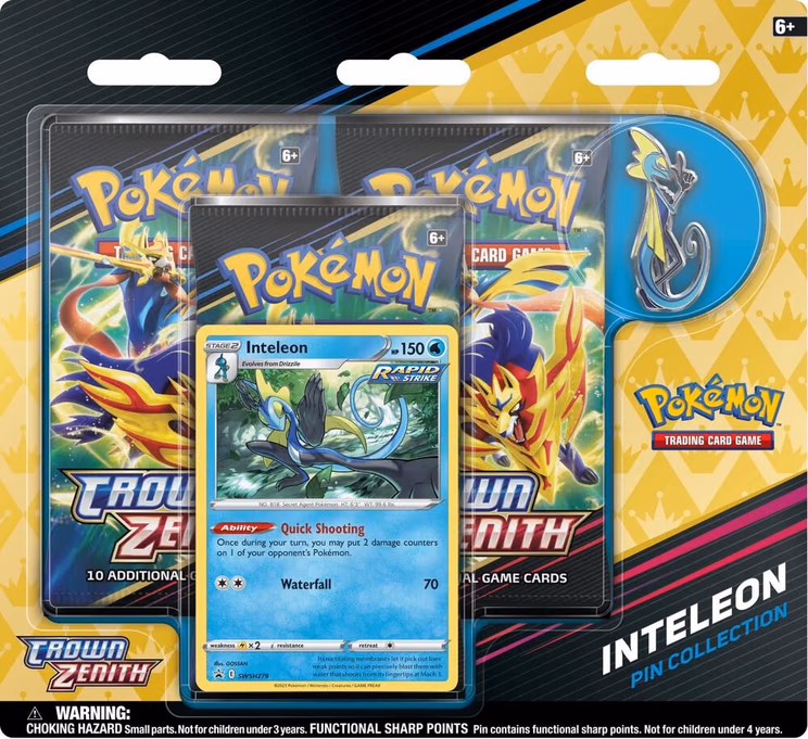 Pokemon Crown Zenith Pin Collection [Inteleon]