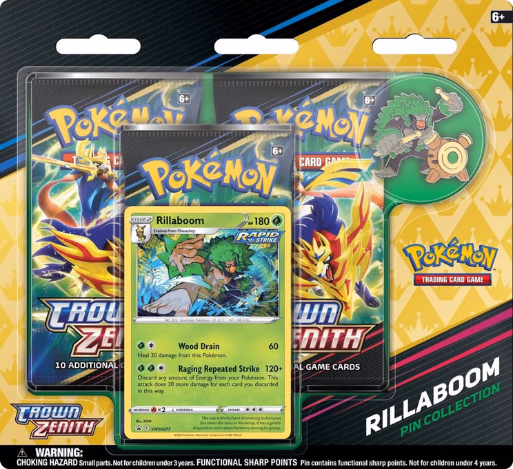 Pokemon Crown Zenith Pin Collection [Rillaboom]
