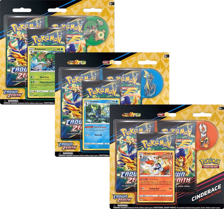 Pokemon Crown Zenith Pin Collection [Set of 3]