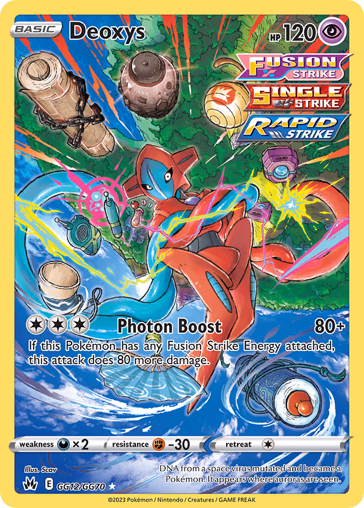Deoxys Pokemon card (GG12/GG70, Crown Zenith Galarian Gallery)
