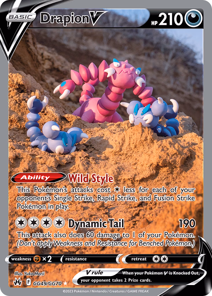 Drapion V Pokemon card (GG49/GG70, Crown Zenith Galarian Gallery)