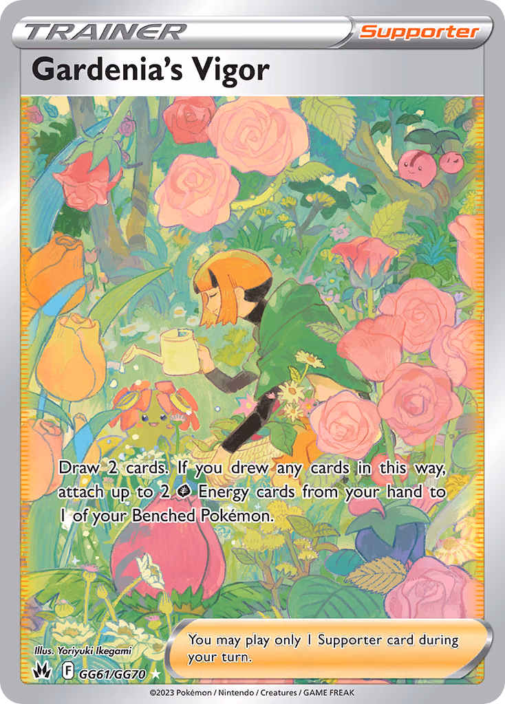 Gardenia's Vigor Pokemon card (GG61/GG70, Crown Zenith Galarian Gallery)