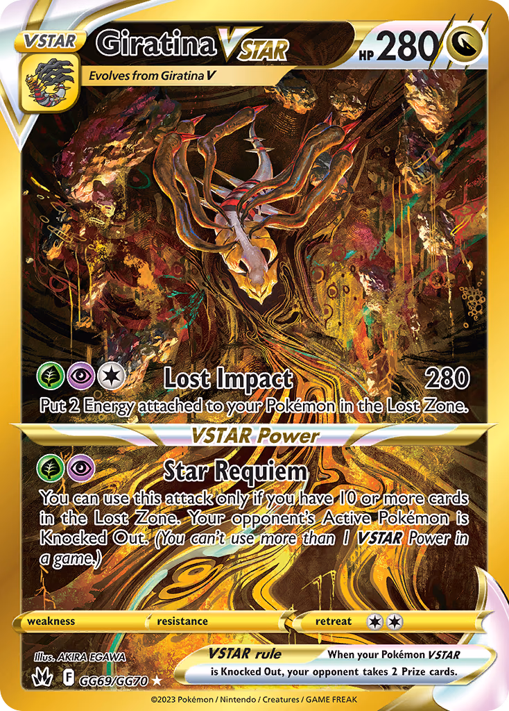 Giratina VSTAR Pokemon card (GG69/GG70, Crown Zenith Galarian Gallery)