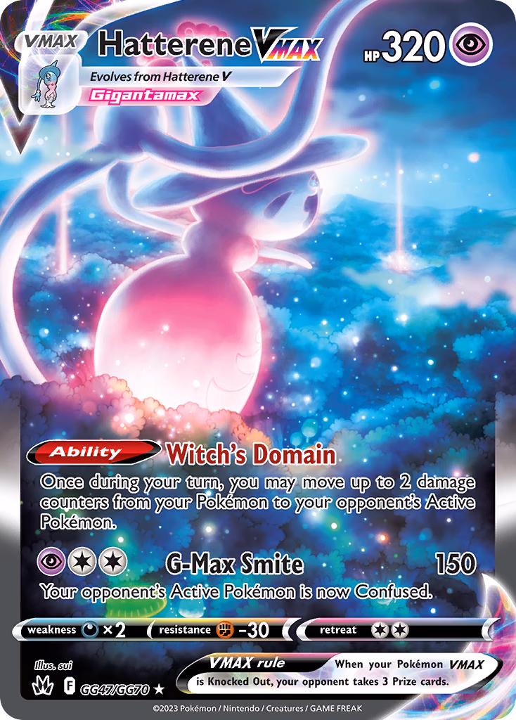 Hatterene VMAX Pokemon card (GG47/GG70, Crown Zenith Galarian Gallery)