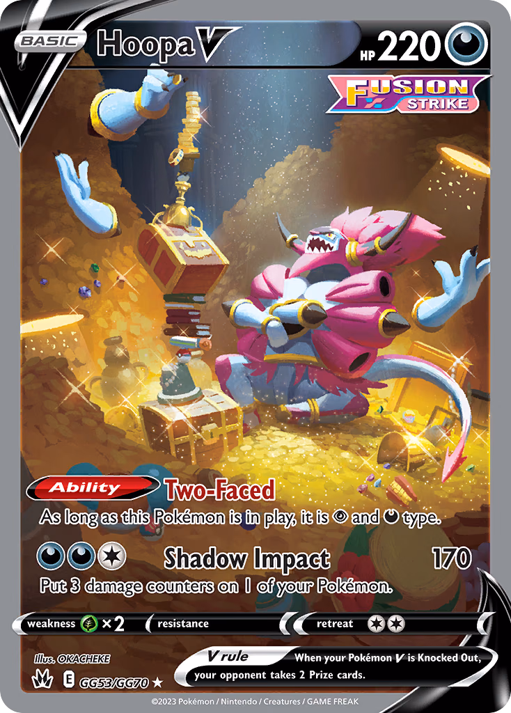 Hoopa V Pokemon card (GG53/GG70, Crown Zenith Galarian Gallery)
