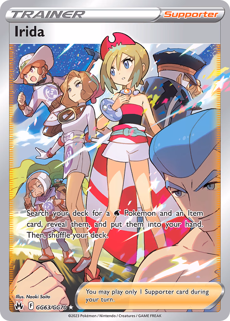 Irida Pokemon card (GG63/GG70, Crown Zenith Galarian Gallery)