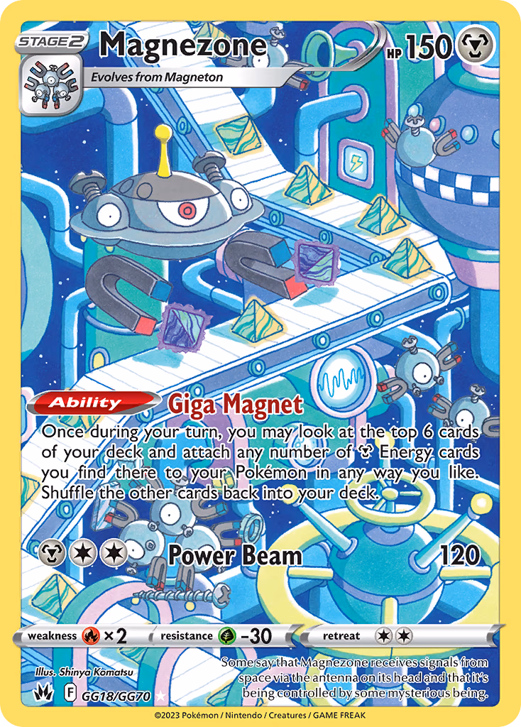 Magnezone Pokemon card (GG18/GG70, Crown Zenith Galarian Gallery)