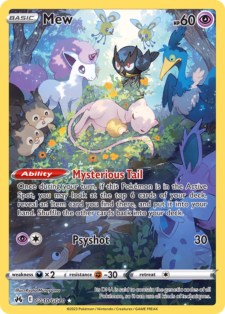 Mew Pokemon card (GG10/GG70, Crown Zenith Galarian Gallery)