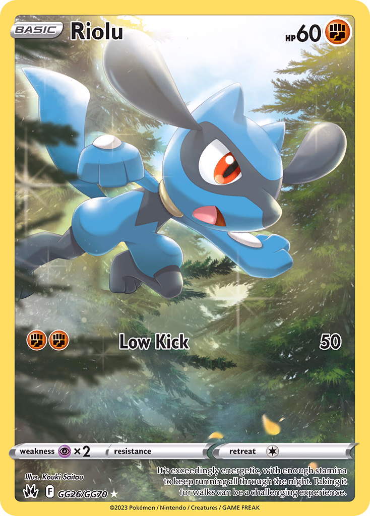 Riolu Pokemon card (GG26/GG70, Crown Zenith Galarian Gallery)