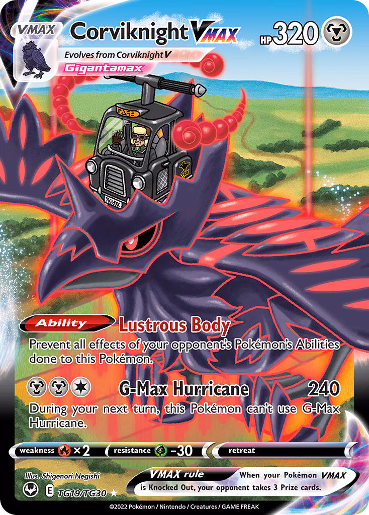 Corviknight VMAX Pokemon card (TG19/TG30, Silver Tempest Trainer Gallery)