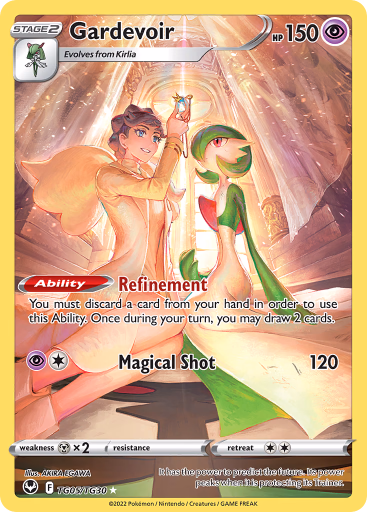 Gardevoir Pokemon card (TG05/TG30, Silver Tempest Trainer Gallery)