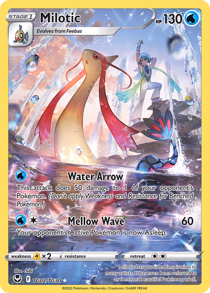 Milotic Pokemon card (TG02/TG30, Silver Tempest Trainer Gallery)