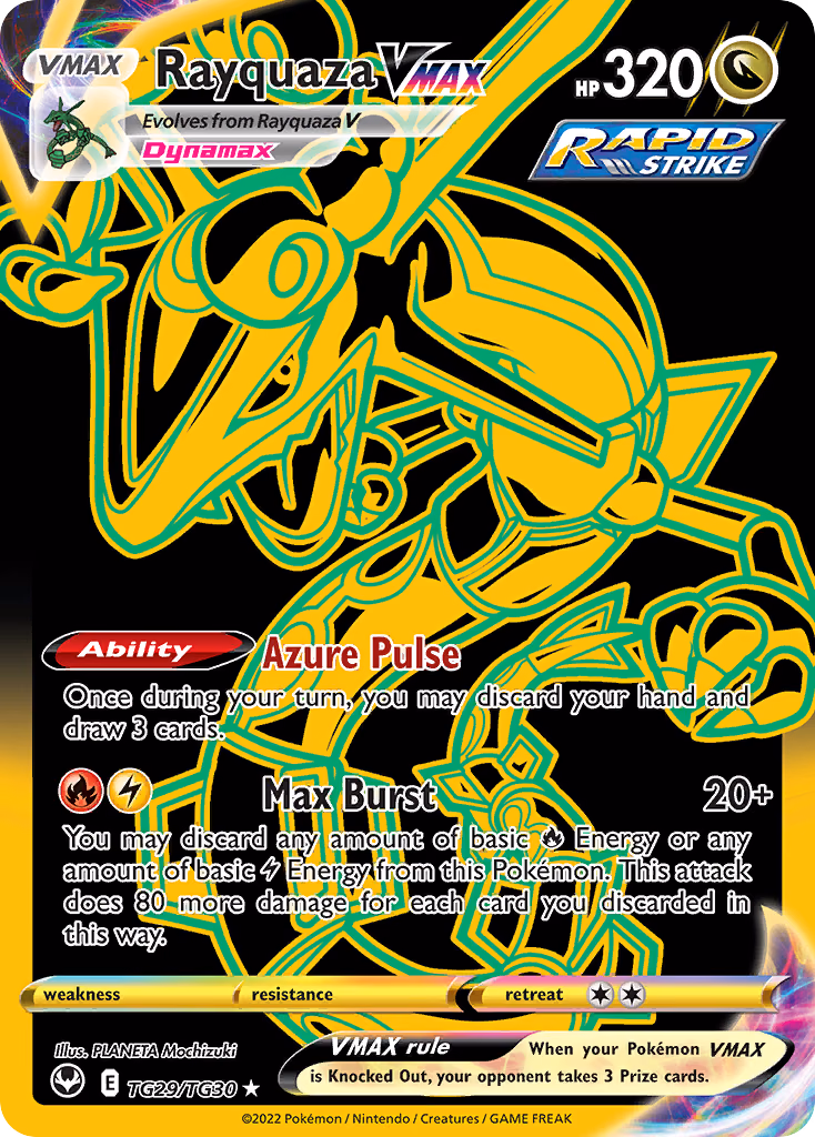 Rayquaza VMAX Pokemon card (TG29/TG30, Silver Tempest Trainer Gallery)