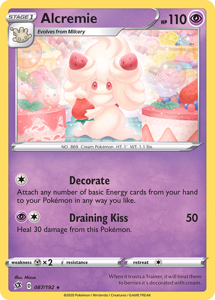 Alcremie Pokemon card (087/192, Rebel Clash)