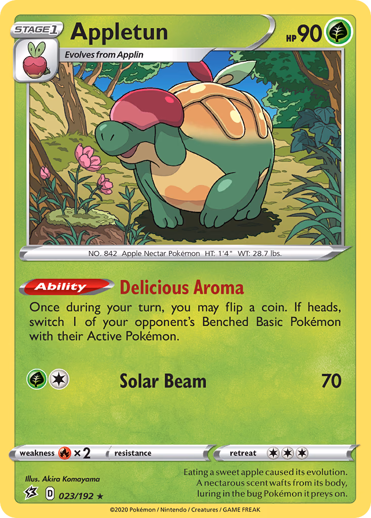 Appletun Pokemon card (023/192, Rebel Clash)
