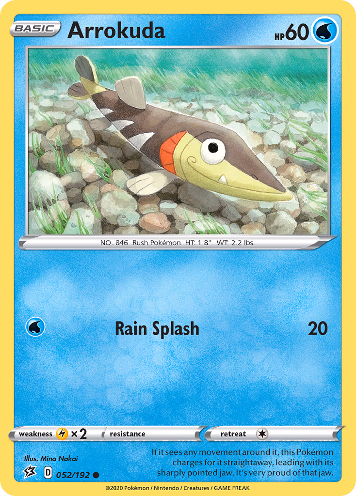 Arrokuda Pokemon card (052/192, Rebel Clash)