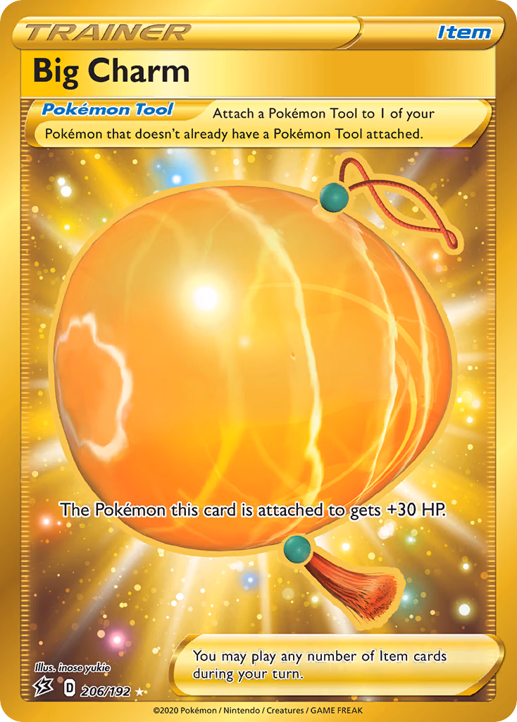 Big Charm Pokemon card (206/192, Rebel Clash)