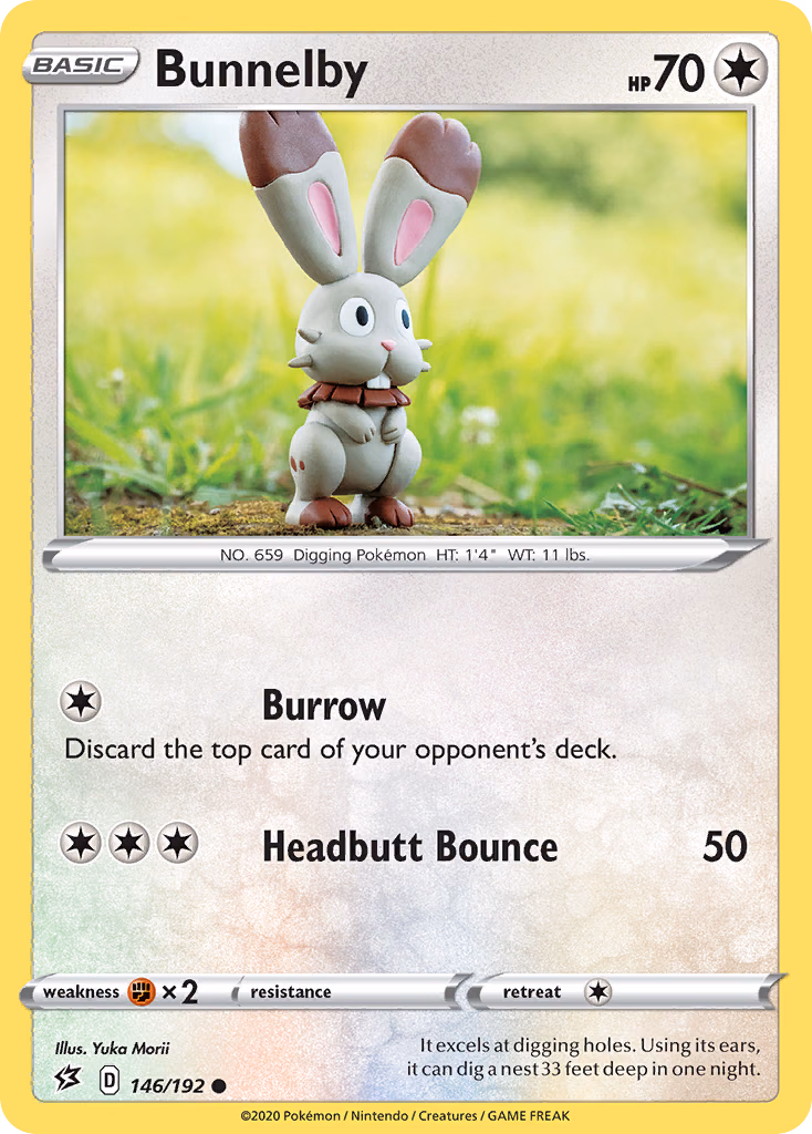 Bunnelby Pokemon card (146/192, Rebel Clash)