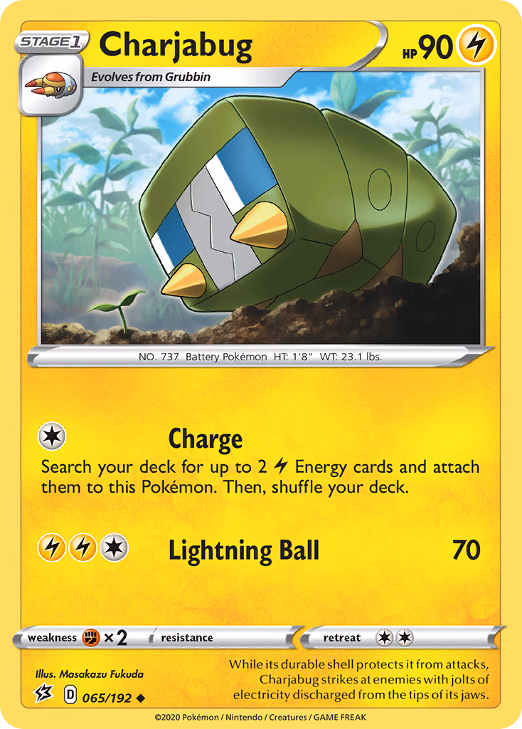Charjabug Pokemon card (065/192, Rebel Clash)