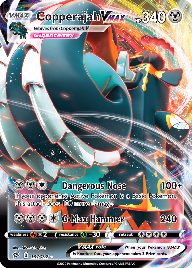 Copperajah VMAX Pokemon card (137/192, Rebel Clash)