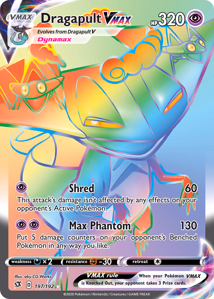 Dragapult VMAX Pokemon card (197/192, Rebel Clash)