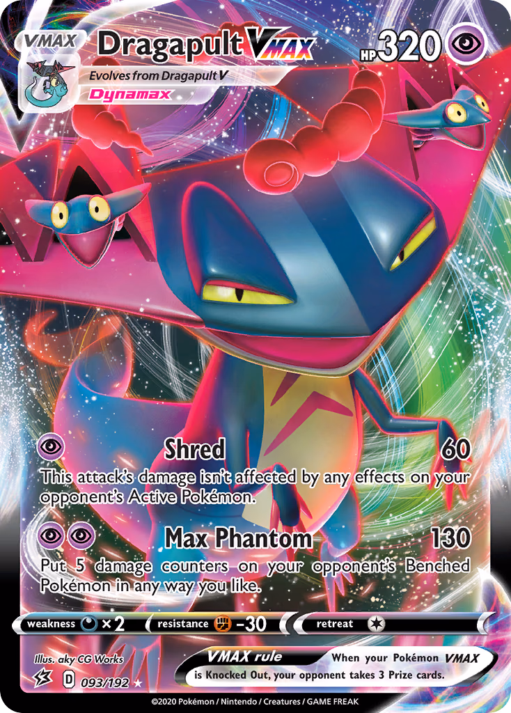 Dragapult VMAX Pokemon card (093/192, Rebel Clash)