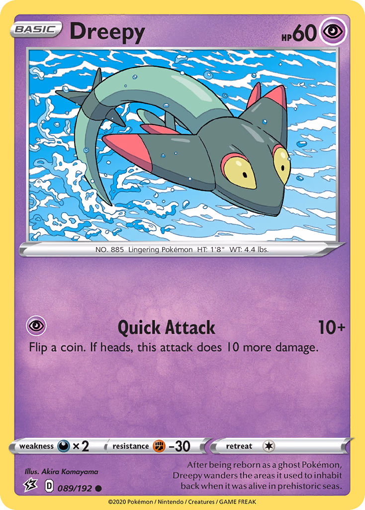 Dreepy Pokemon card (089/192, Rebel Clash)