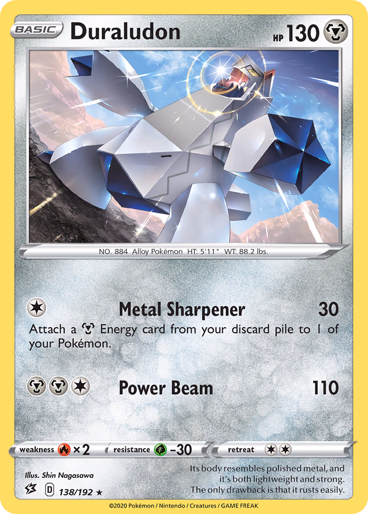 Duraludon Pokemon card (138/192, Rebel Clash)