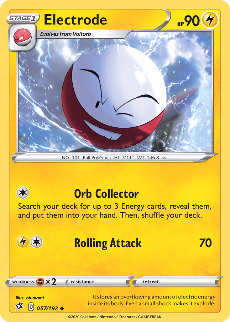 Electrode Pokemon card (057/192, Rebel Clash)