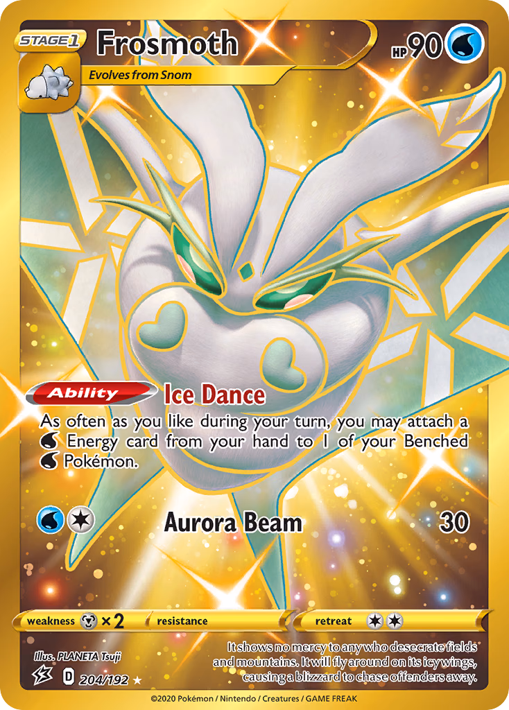 Frosmoth Pokemon card (204/192, Rebel Clash)
