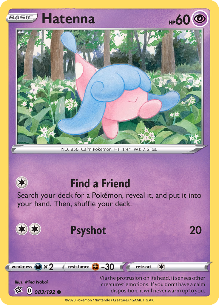 Hatenna Pokemon card (083/192, Rebel Clash)