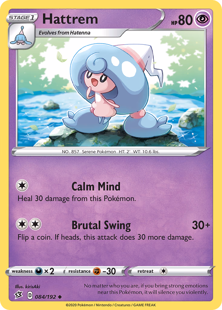 Hattrem Pokemon card (084/192, Rebel Clash)