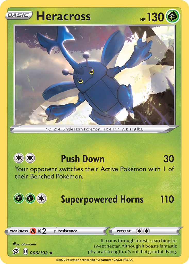 Heracross Pokemon card (006/192, Rebel Clash)