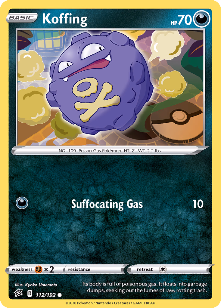 Koffing Pokemon card (112/192, Rebel Clash)