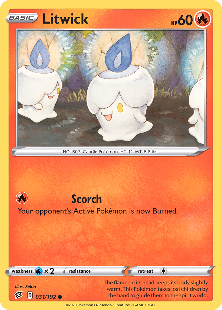 Litwick Pokemon card (031/192, Rebel Clash)