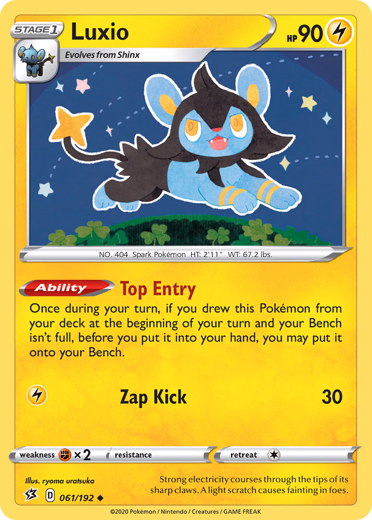 Luxio Pokemon card (061/192, Rebel Clash)