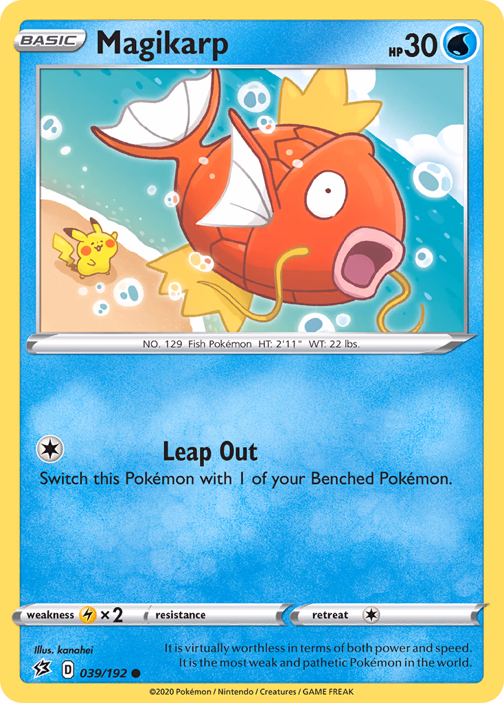 Magikarp Pokemon card (039/192, Rebel Clash)